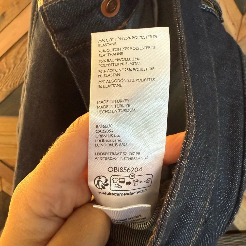 Pilcro Anthropologie Bootcut Jeans Women's Split Front Raw Stretch Denim 28